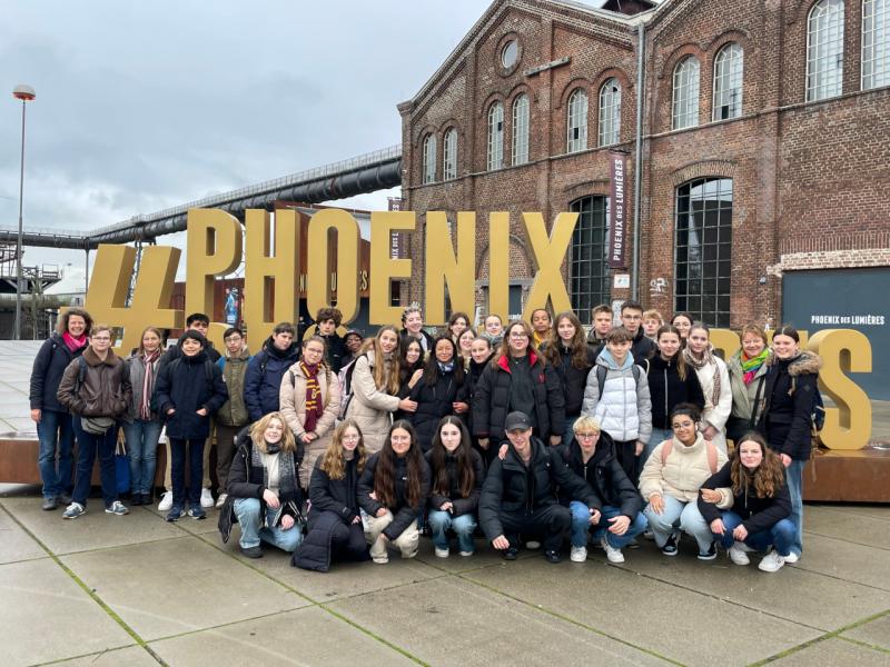 Frankreich-Austausch-Gruppenfoto-Dortmund